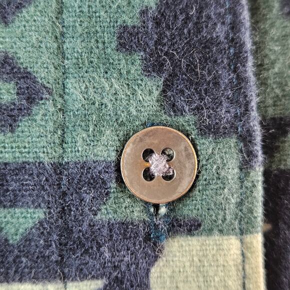 Woolrich Southwestern Print Flannel Button-Up Aztec Cotton Shirt | Women M - Picture 16 of 16